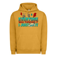 Pigment Peanut Butter everyone was thinking it i just said Urban Hoodie - NancyCooperArtShop