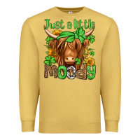 Antique Gold just a little moody st patricks day Premium Sweatshirt - Jasminsmagicworld