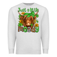 Oatmeal Heather just a little moody st patricks day Premium Sweatshirt - Jasminsmagicworld