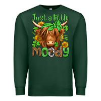 Sports Green just a little moody st patricks day Premium Sweatshirt - Jasminsmagicworld