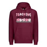 Burgundy teaching sweetheart Premium Hoodie - MaliasSmallBusiness