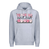 Heather Grey teaching sweetheart Premium Hoodie - MaliasSmallBusiness