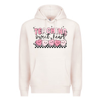 Pale Pink teaching sweetheart Premium Hoodie - MaliasSmallBusiness