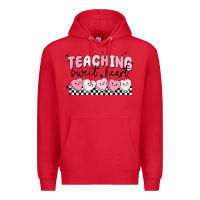 Red teaching sweetheart Premium Hoodie - MaliasSmallBusiness