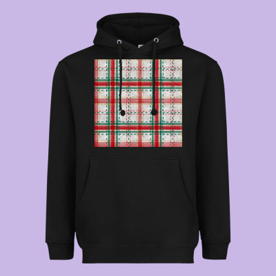 Christmas Plaid Seamless Pattern Heavyweight Hoodie Designed By Bundleandbundleshop