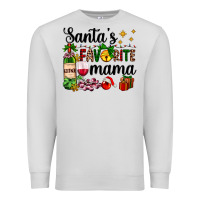 Dove Grey santa's favorite mama Premium Sweatshirt - AdoDesignShop