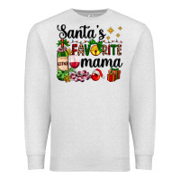 Oatmeal Heather santa's favorite mama Premium Sweatshirt - AdoDesignShop