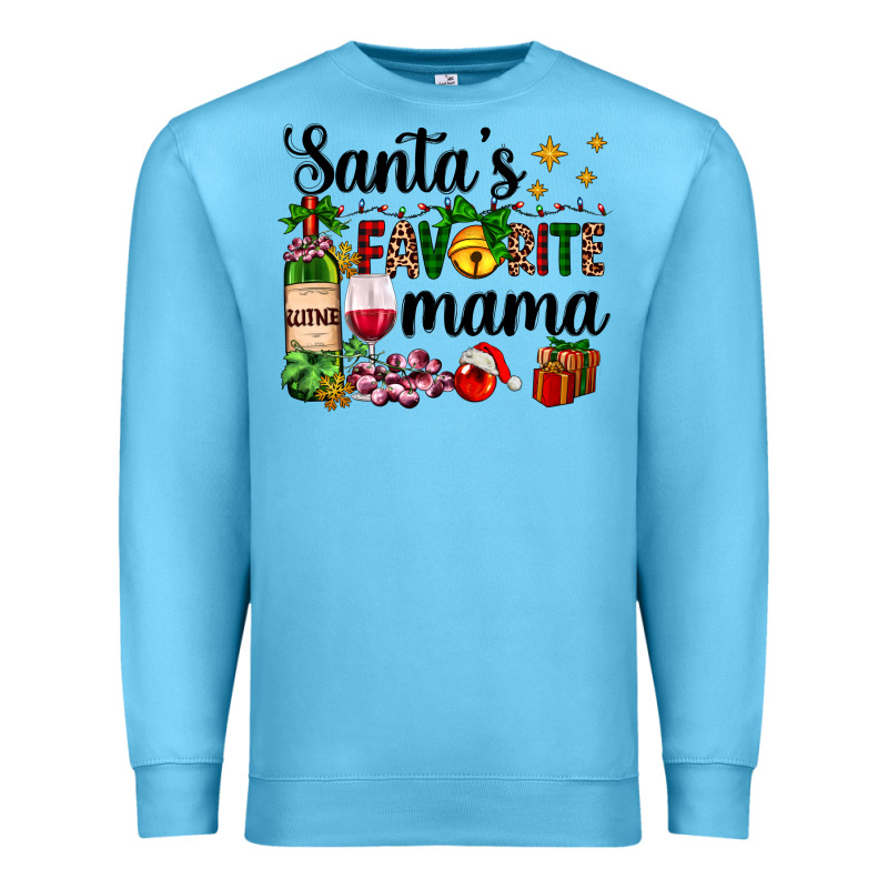 Santa's Favorite Mama Premium Sweatshirt by AdoDesignShop | Teevron