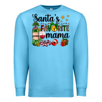 Ocean Blue santa's favorite mama Premium Sweatshirt - AdoDesignShop