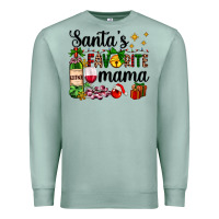 Seafoam santa's favorite mama Premium Sweatshirt - AdoDesignShop