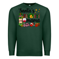 Sports Green santa's favorite mama Premium Sweatshirt - AdoDesignShop