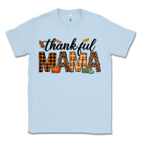 Dusty Blue thankful mama Classic Tee - texasbilliewilder