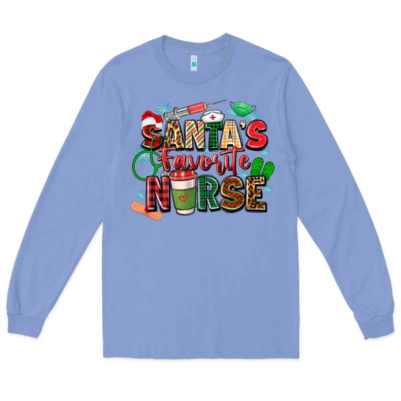 Santas Favorite Nurse Long Sleeve Tee by Zillion Design Studio | Teevron