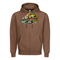 Chestnut Virginia State Map Zipper Hoodie - RanaPortraitStore