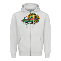 Dove Grey Virginia State Map Zipper Hoodie - RanaPortraitStore