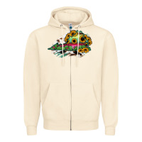 Sandshell Virginia State Map Zipper Hoodie - RanaPortraitStore
