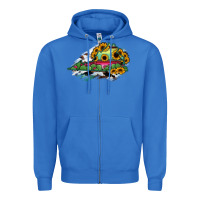 True Royal Virginia State Map Zipper Hoodie - RanaPortraitStore