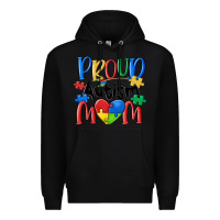 Black proud autism mom Premium Hoodie - MaliasSmallBusiness