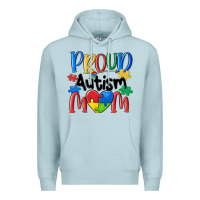 Blue Mist proud autism mom Premium Hoodie - MaliasSmallBusiness