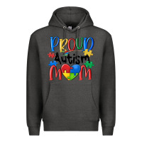 Charcoal Heather proud autism mom Premium Hoodie - MaliasSmallBusiness