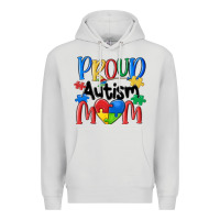 Dove Grey proud autism mom Premium Hoodie - MaliasSmallBusiness