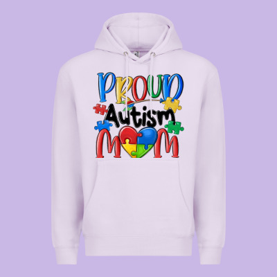 Proud Autism Mom Premium Hoodie Designed By Maliassmallbusiness