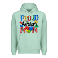 Seafoam proud autism mom Premium Hoodie - MaliasSmallBusiness