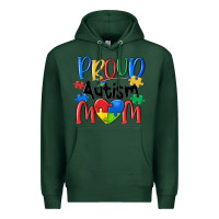 Sports Green proud autism mom Premium Hoodie - MaliasSmallBusiness