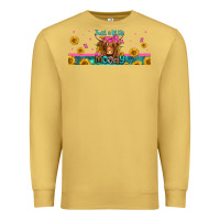Antique Gold just a little moody long haired cow Premium Sweatshirt - Jasminsmagicworld