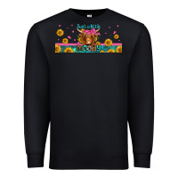 Black just a little moody long haired cow Premium Sweatshirt - Jasminsmagicworld