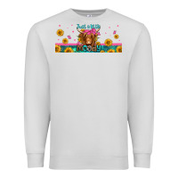 Dove Grey just a little moody long haired cow Premium Sweatshirt - Jasminsmagicworld
