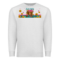 Oatmeal Heather just a little moody long haired cow Premium Sweatshirt - Jasminsmagicworld