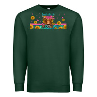 Just A Little Moody Long Haired Cow Premium Sweatshirt | Teevron