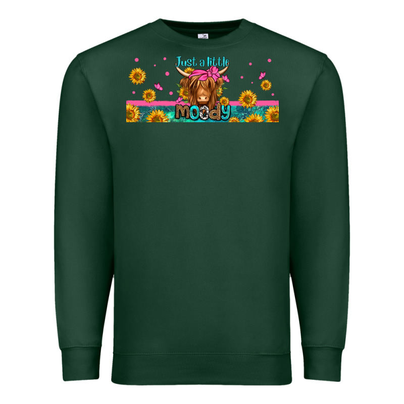 Just A Little Moody Long Haired Cow Premium Sweatshirt by Jasminsmagicworld | Teevron