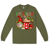 Army Green hot cocoa gnome Long Sleeve Tee - Zillion Design Studio