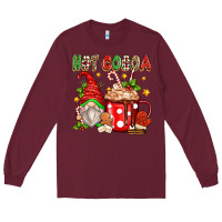 Burgundy hot cocoa gnome Long Sleeve Tee - Zillion Design Studio