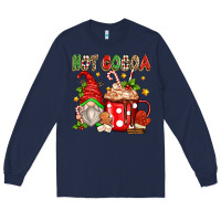 Navy hot cocoa gnome Long Sleeve Tee - Zillion Design Studio