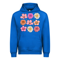 Cobalt flowers Urban Hoodie - MaliasSmallBusiness