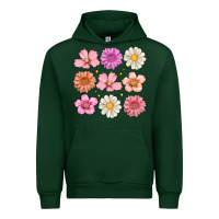 Forest Green flowers Urban Hoodie - MaliasSmallBusiness