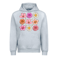 Heather Grey flowers Urban Hoodie - MaliasSmallBusiness