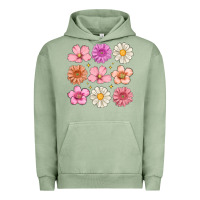 Pigment Oil Green flowers Urban Hoodie - MaliasSmallBusiness