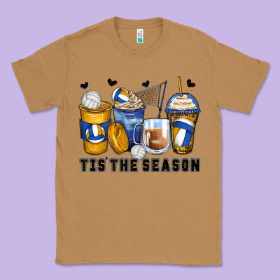 Tis' The Season Volleyball Coffee Cups Classic Tee Designed By Zillion Design Studio