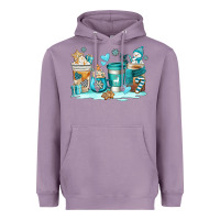Lavender winter coffe cups Heavyweight Hoodie - AdoDesignShop