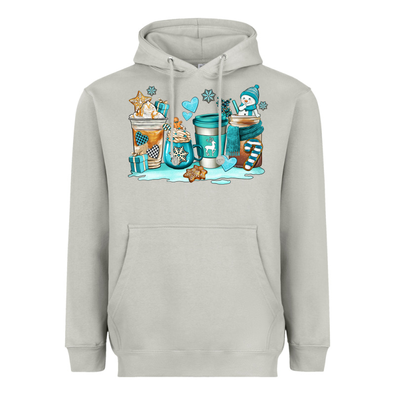 Winter Coffe Cups Heavyweight Hoodie by AdoDesignShop | Teevron