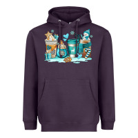Plum winter coffe cups Heavyweight Hoodie - AdoDesignShop