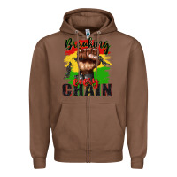 Chestnut Breaking every chain juneteenth Zipper Hoodie - Zillion Design Studio