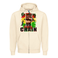 Sandshell Breaking every chain juneteenth Zipper Hoodie - Zillion Design Studio