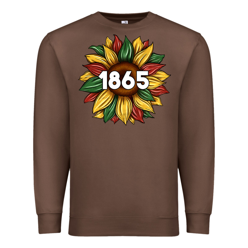Juneteenth 1865 Sunflower Premium Sweatshirt by Artiststas | Teevron