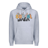 Heather Grey social worker Premium Hoodie - MaliasSmallBusiness
