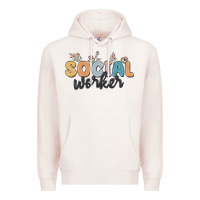 Pale Pink social worker Premium Hoodie - MaliasSmallBusiness